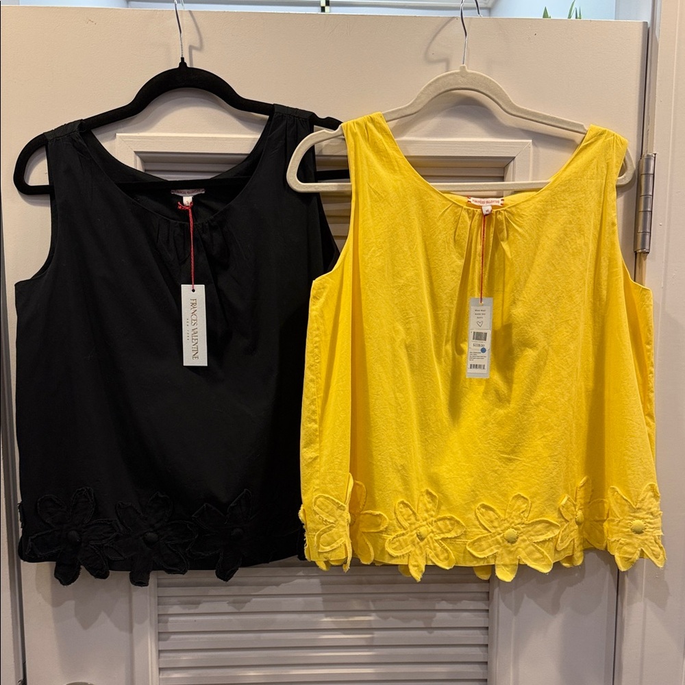 Frances Valentine Sleeveless Tank Top in Yellow and Black